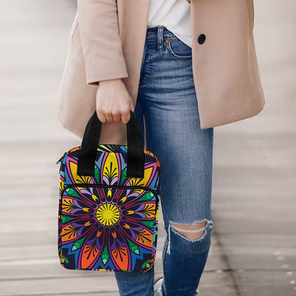 Colorful Mandala Print Bible Tote Bag
