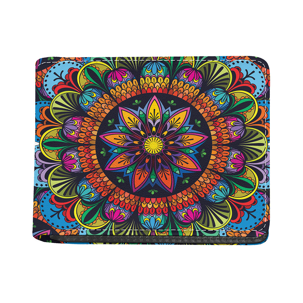 Colorful Mandala Print Bifold Wallet