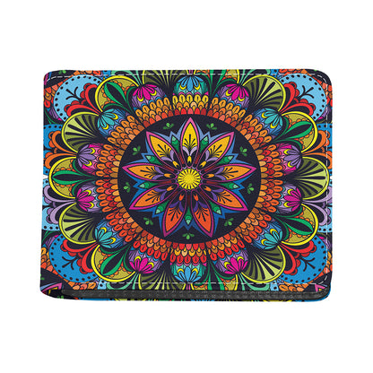 Colorful Mandala Print Bifold Wallet