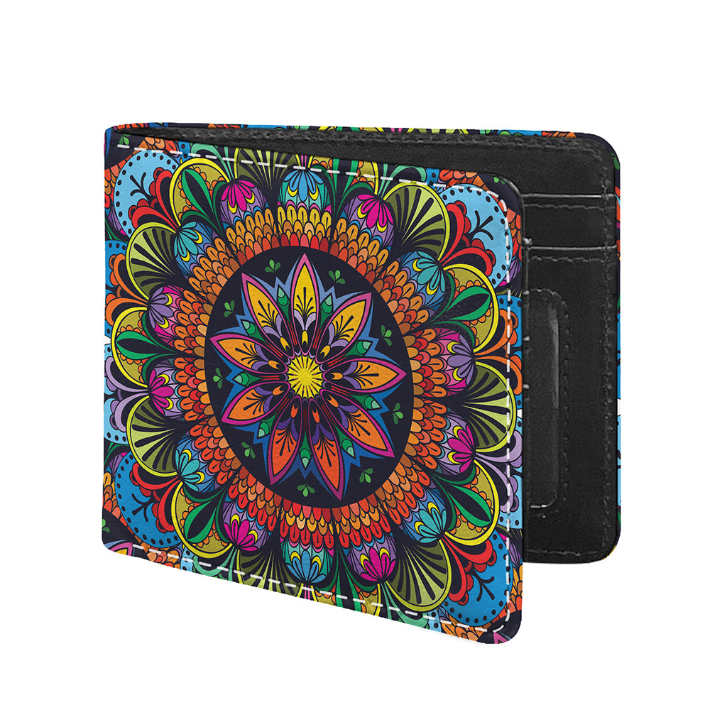 Colorful Mandala Print Bifold Wallet