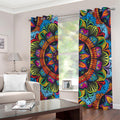 Colorful Mandala Print Dimout Grommet Curtains