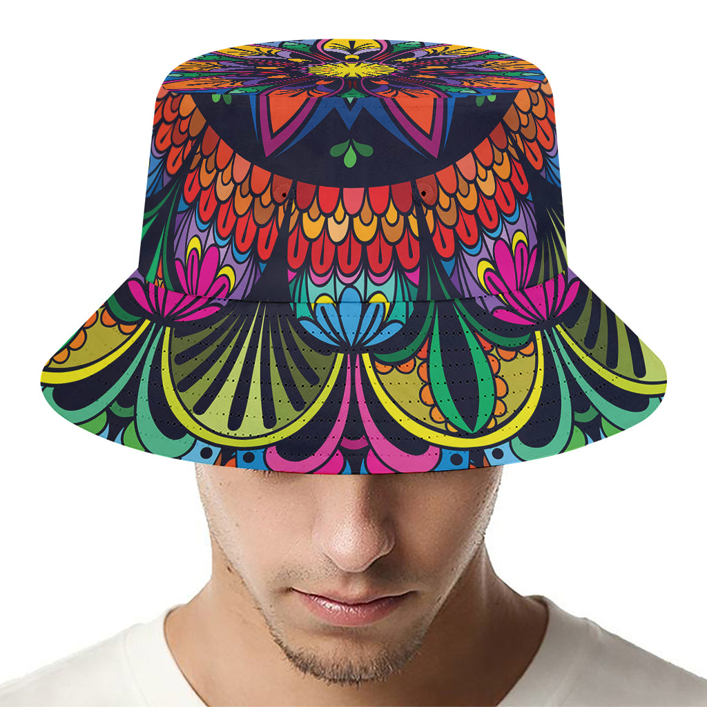 Colorful Mandala Print Bucket Hat