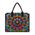 Colorful Mandala Print Canvas Tote Bag
