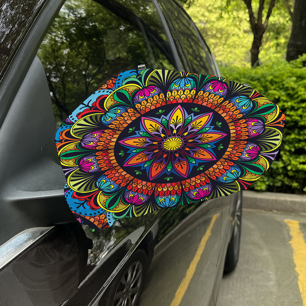 Colorful Mandala Print Car Side Mirror Covers