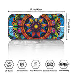 Colorful Mandala Print Car Windshield Sun Shade