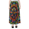 Colorful Mandala Print Chiffon Maxi Skirt