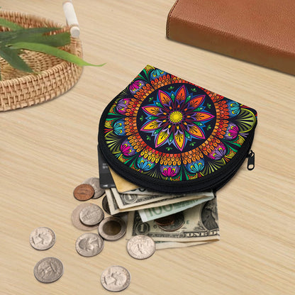 Colorful Mandala Print Coin Purse