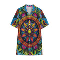 Colorful Mandala Print Cotton Hawaiian Shirt