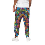 Colorful Mandala Print Cotton Pants