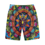 Colorful Mandala Print Cotton Shorts