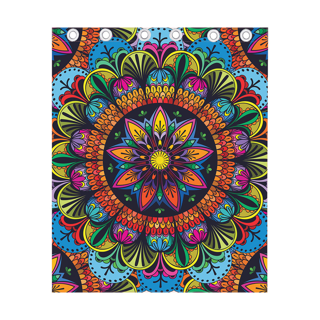 Colorful Mandala Print Curtain