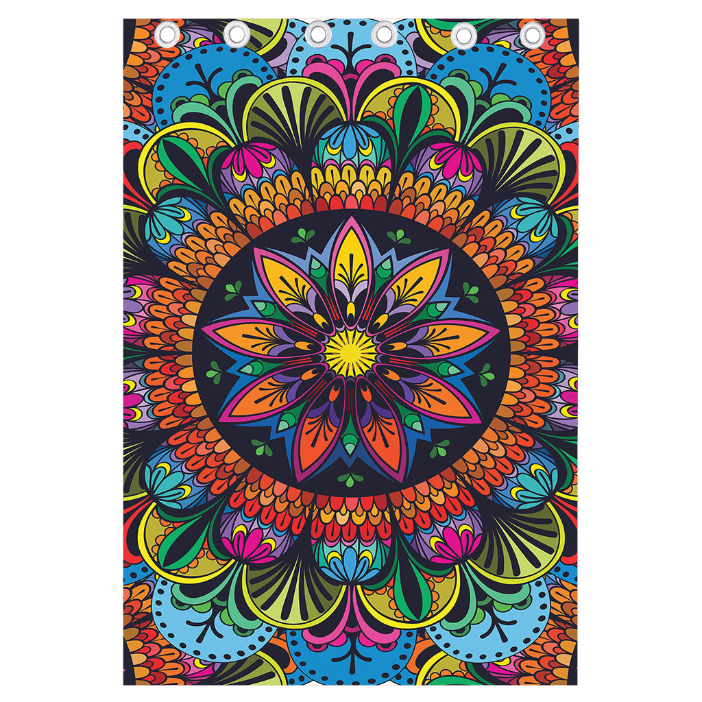 Colorful Mandala Print Curtain