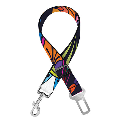 Colorful Mandala Print Dog Seat Belt