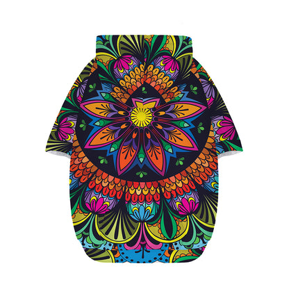 Colorful Mandala Print Dog Zip Up Hoodie