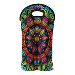 Colorful Mandala Print Double Neoprene Wine Tote