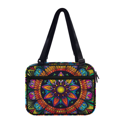 Colorful Mandala Print Double Strap Bible Bag
