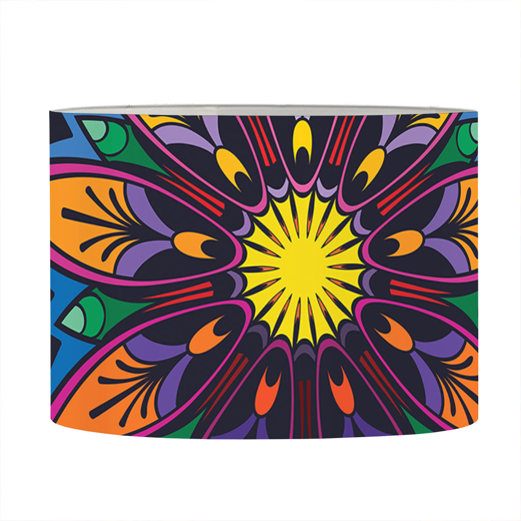 Colorful Mandala Print Drum Lamp Shade