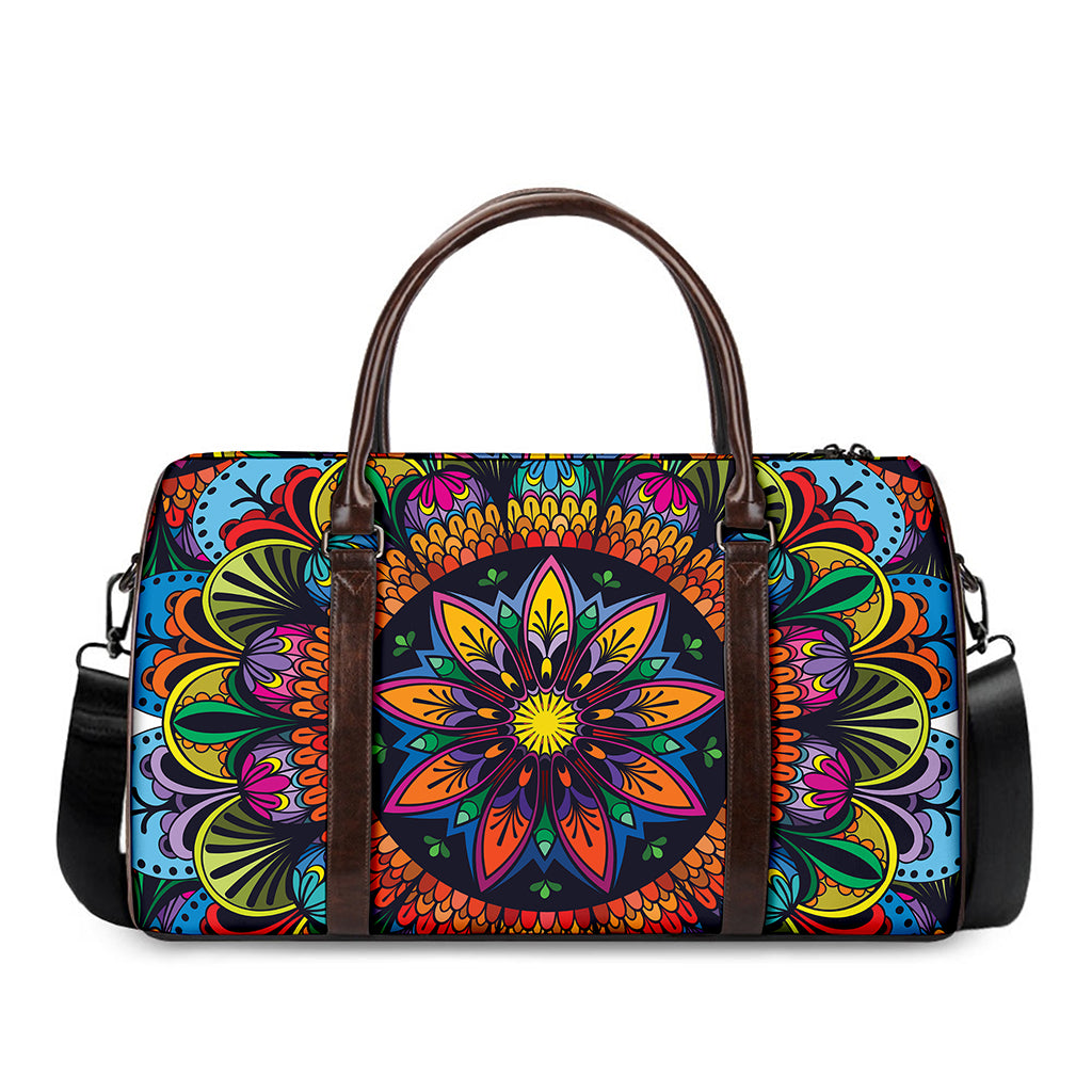 Colorful Mandala Print Duffle Bag