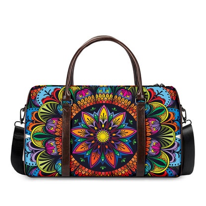 Colorful Mandala Print Duffle Bag