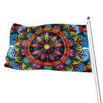 Colorful Mandala Print Flag