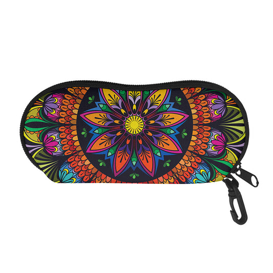 Colorful Mandala Print Glasses Case