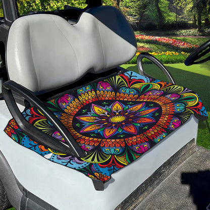 Colorful Mandala Print Golf Cart Seat Cover