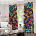 Colorful Mandala Print Grommet Curtains