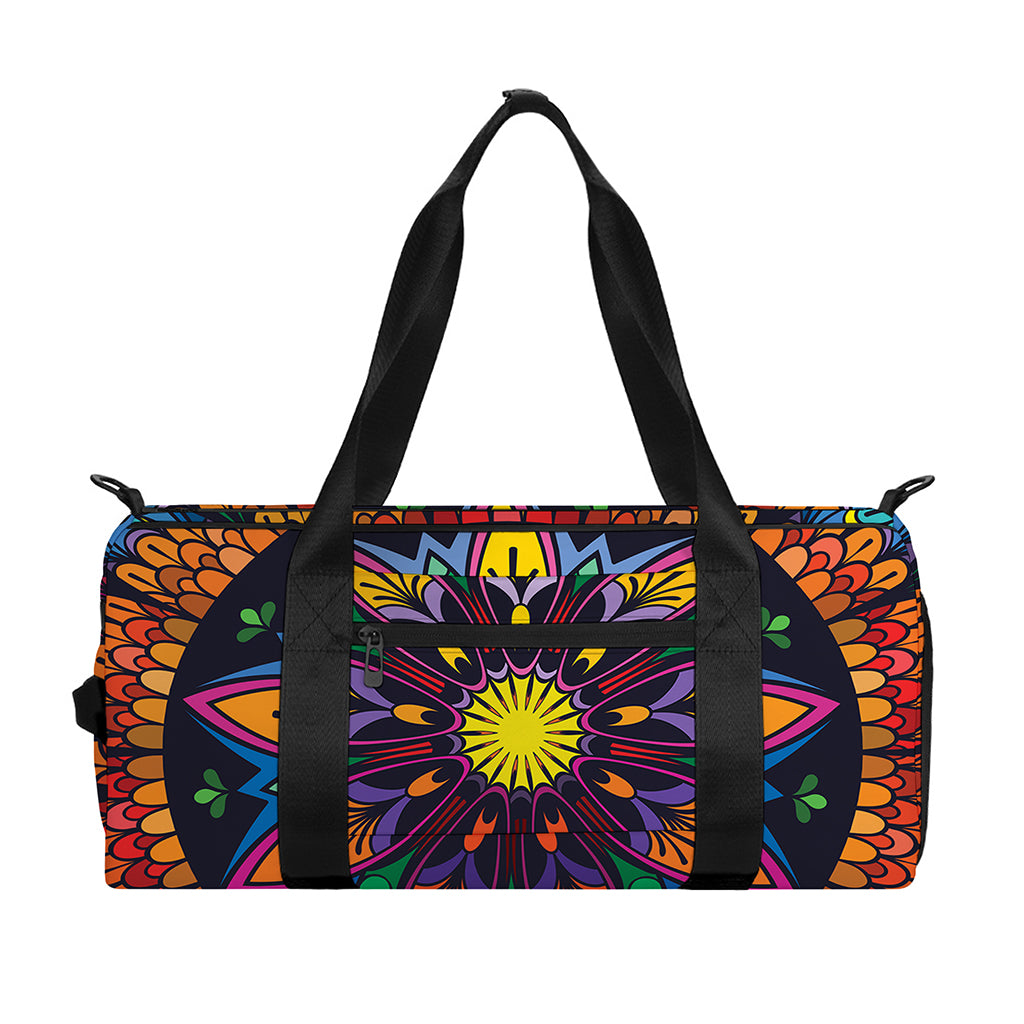 Colorful Mandala Print Gym Bag