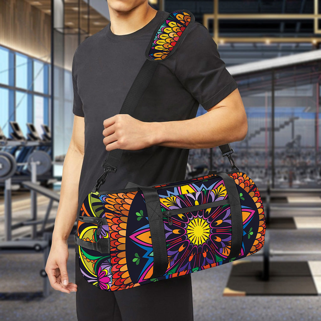 Colorful Mandala Print Gym Bag
