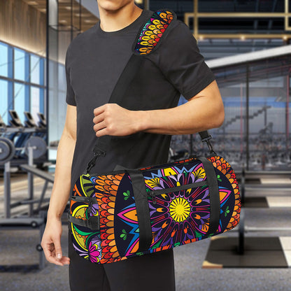 Colorful Mandala Print Gym Bag