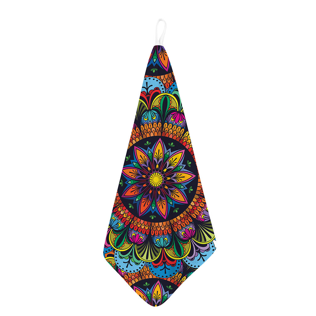 Colorful Mandala Print Hand Towel
