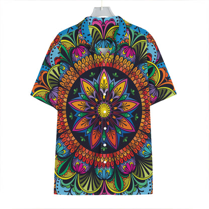 Colorful Mandala Print Hawaiian Shirt