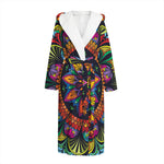Colorful Mandala Print Hooded Bathrobe