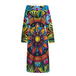 Colorful Mandala Print Hooded Bathrobe