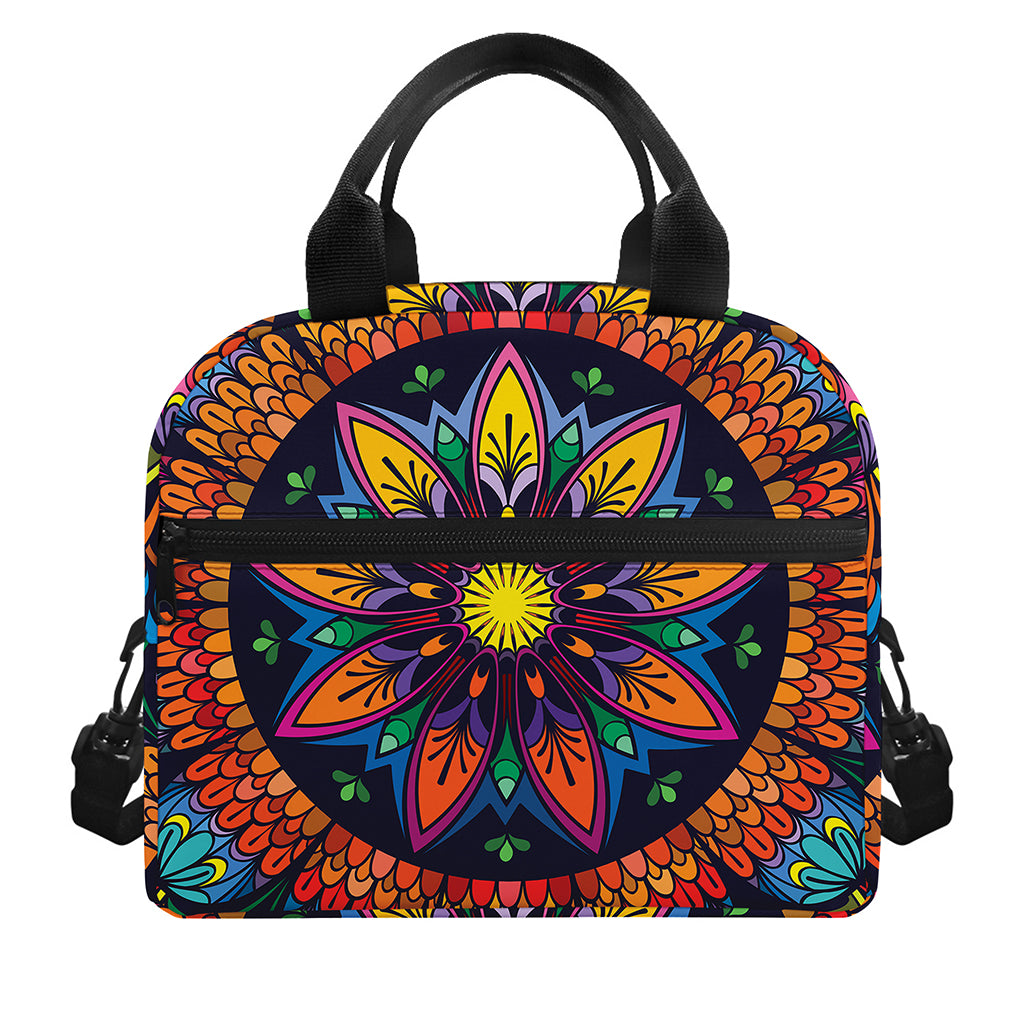 Colorful Mandala Print Insulated Lunch Bag