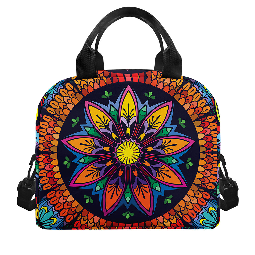 Colorful Mandala Print Insulated Lunch Bag
