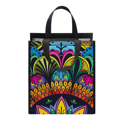 Colorful Mandala Print Insulated Lunch Tote