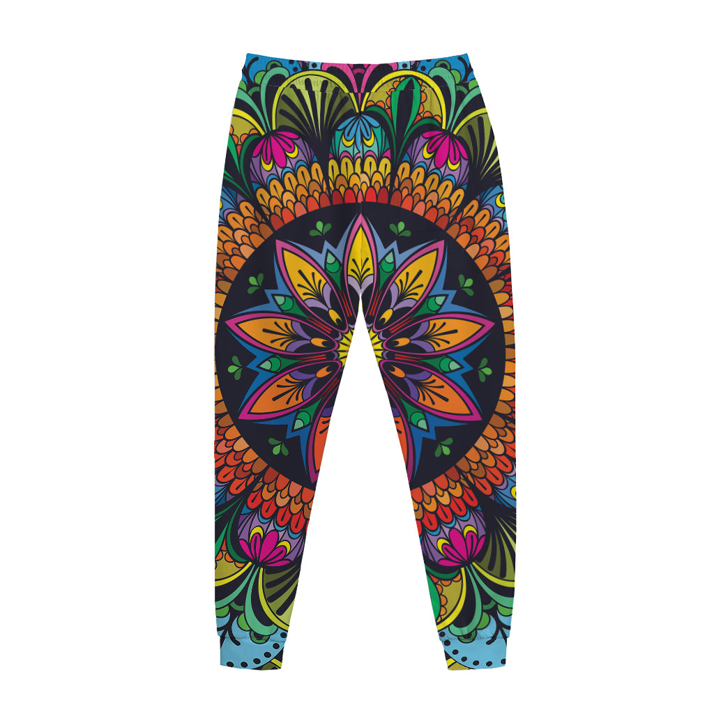 Colorful Mandala Print Jogger Pants