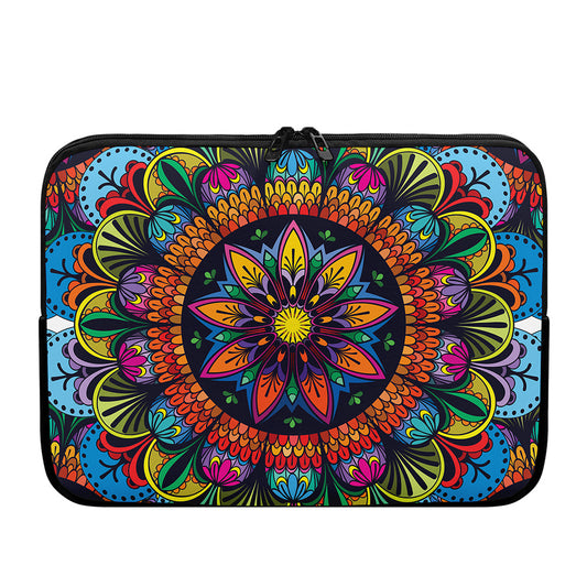 Colorful Mandala Print Laptop Sleeve