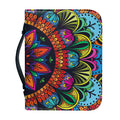 Colorful Mandala Print Leather Bible Cover