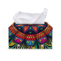 Colorful Mandala Print Leather Tissue Box Cover