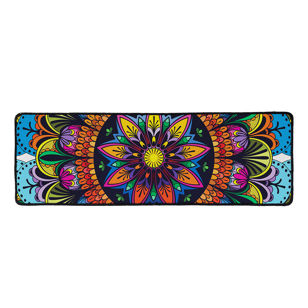 Colorful Mandala Print Long Kitchen Mat