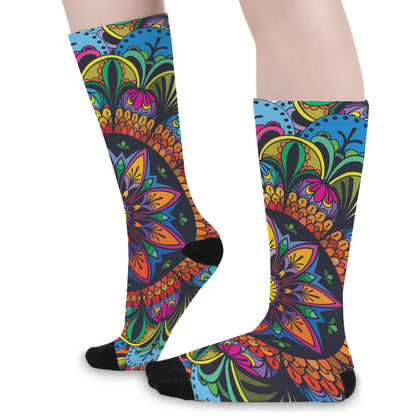 Colorful Mandala Print Long Socks