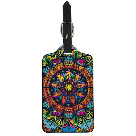 Colorful Mandala Print Luggage Tag