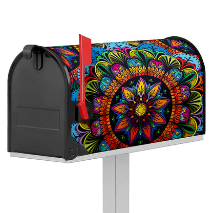 Colorful Mandala Print Mailbox Cover