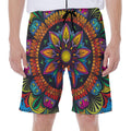 Colorful Mandala Print Men's Beach Shorts