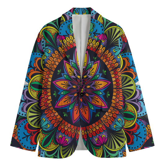 Colorful Mandala Print Men's Blazer
