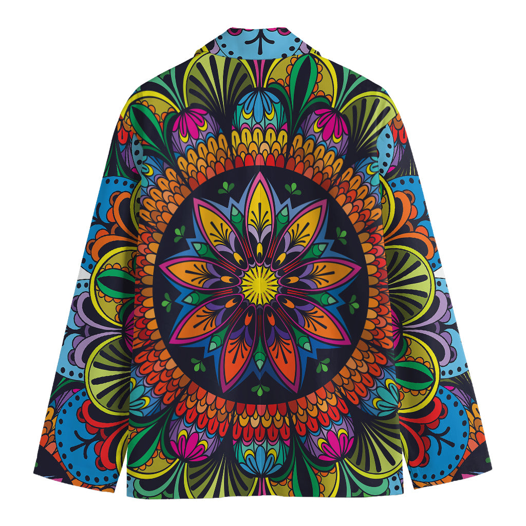 Colorful Mandala Print Men's Blazer