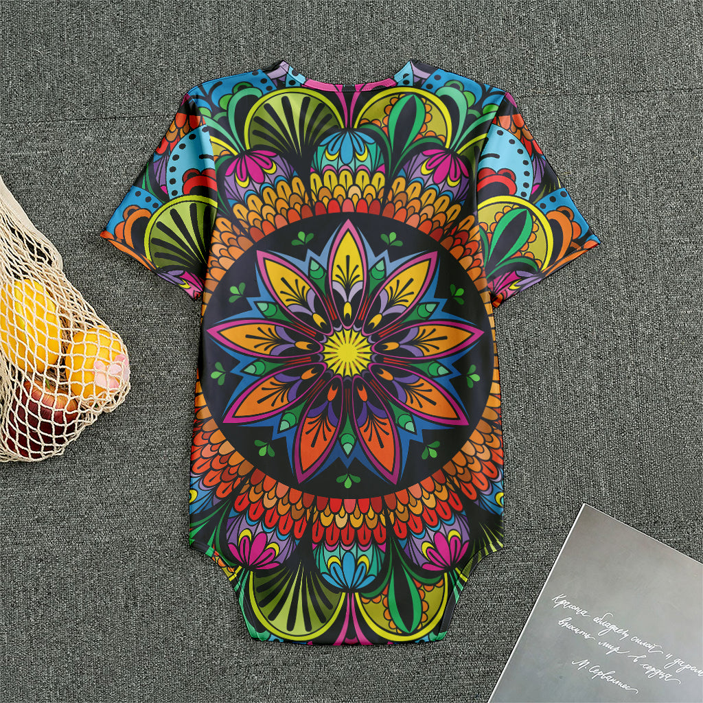 Colorful Mandala Print Men's Bodysuit
