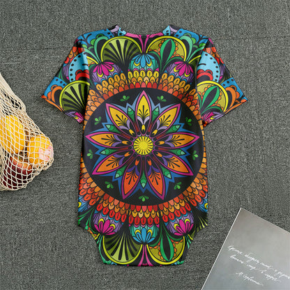 Colorful Mandala Print Men's Bodysuit